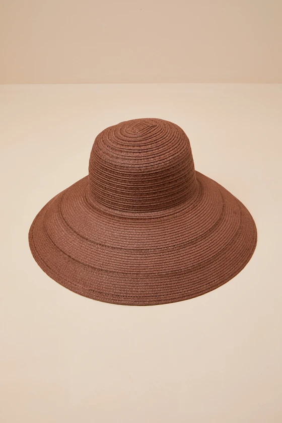 Newport Brown Woven Sun Hat